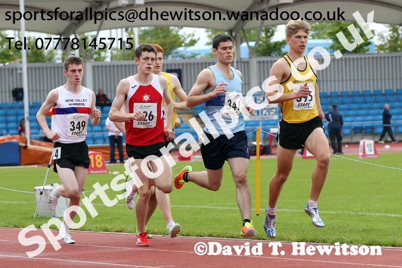 Mens  under-20s 1500 metres, Northern Senior and Under-20s Track and Field Champs., Manchester. Photo: David T. Hewitson/Sports for All Pics